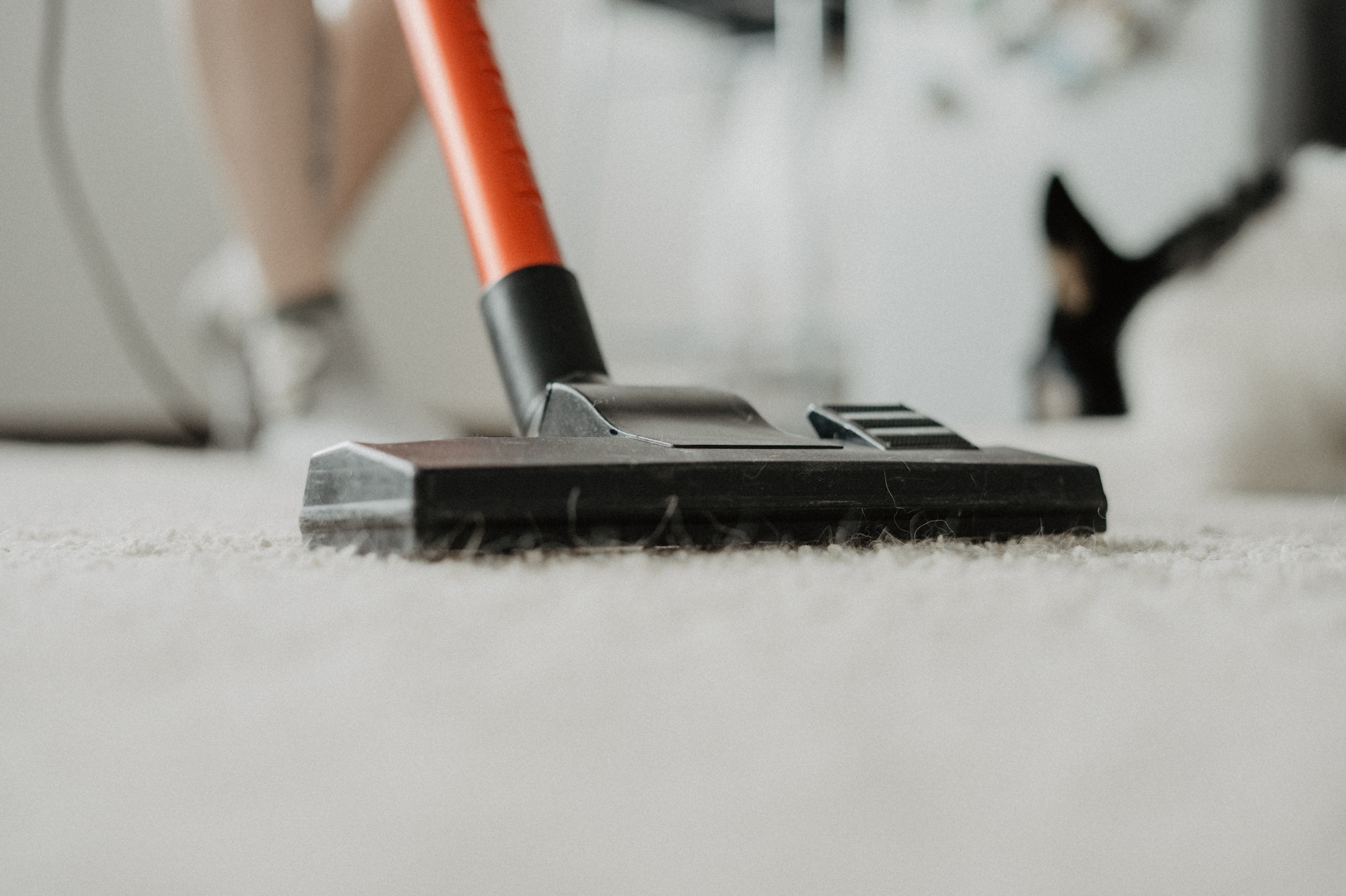 Cleaning home with vacuum cleaner